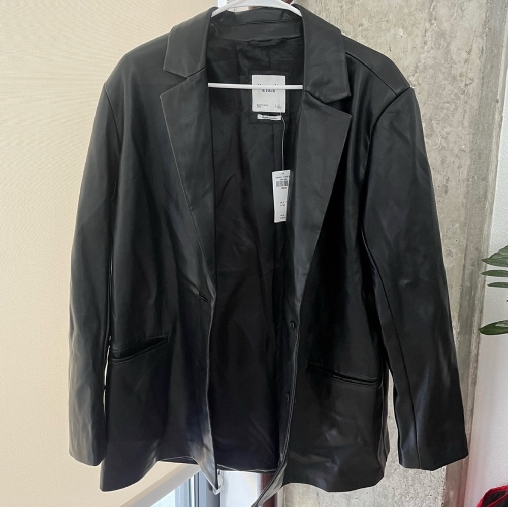 New Abercrombie leather blazer